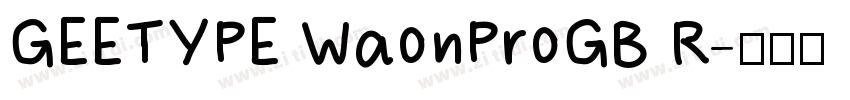 GEETYPE WaonProGB R字体转换